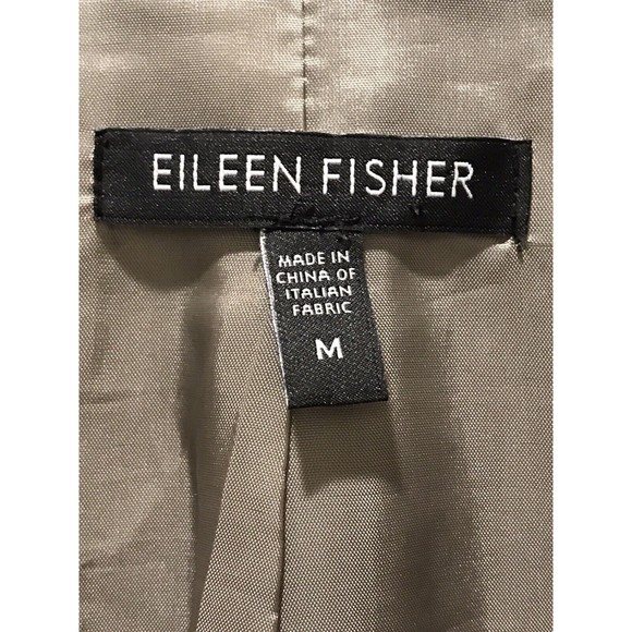Eileen Fisher Women’s One Button Blazer Gray Metallic Stretch Lined Siz… - Picture 5 of 13